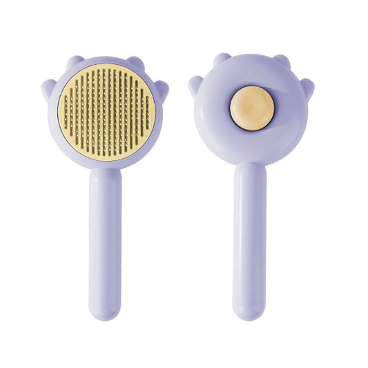 Pet Needle Combing Hair Cleaning Detangling Brush (Purple)