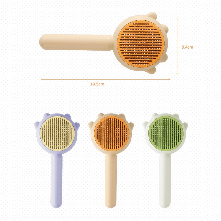 Pet Needle Combing Hair Cleaning Detangling Brush (Purple)
