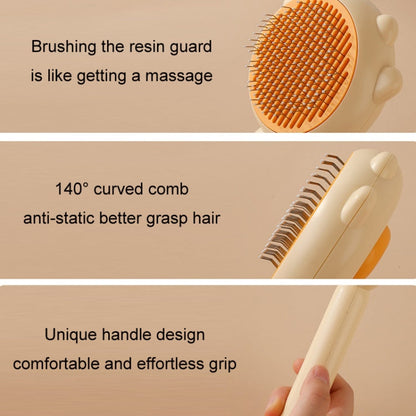 Pet Needle Combing Hair Cleaning Detangling Brush (Purple)