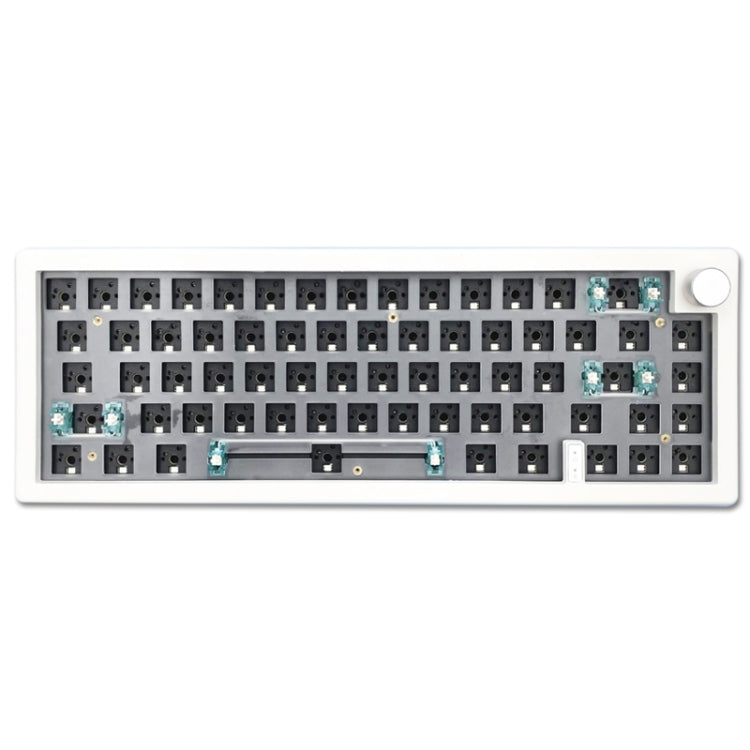 Rynx | 67 Keys Three-Mode Customized DIY With Knob Mechanical Keyboard Kit Supports Hot Plug RGB Backlight, Color: White