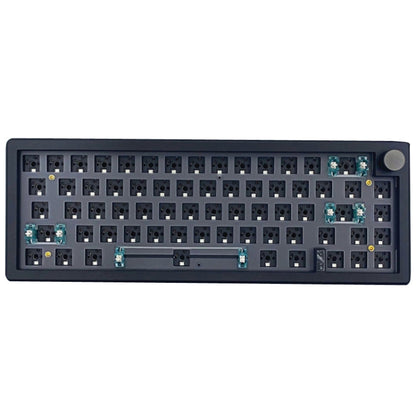 Rynx | 67 Keys Three-Mode Customized DIY Mechanical Keyboard Kit with Switch Supports Hot Plug RGB Backlighting, Color: Black