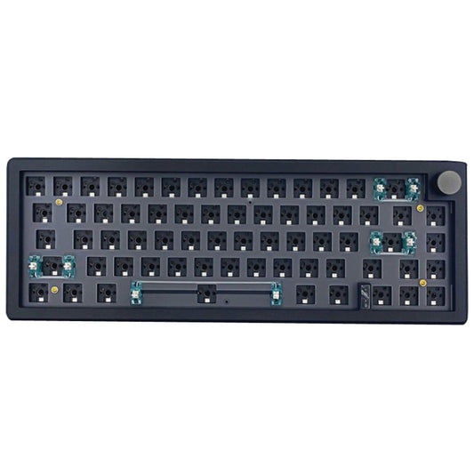 Rynx | 67 Keys Three-Mode Customized DIY Mechanical Keyboard Kit with Switch Supports Hot Plug RGB Backlighting, Color: Black