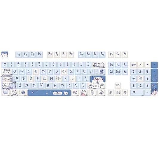 Rynx | 148 Keys MDA Height 5-sided Heat Rise PBT Mechanical Keyboard Keycaps (Blue)