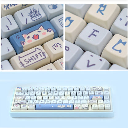 Rynx | 148 Keys MDA Height 5-sided Heat Rise PBT Mechanical Keyboard Keycaps (Blue)