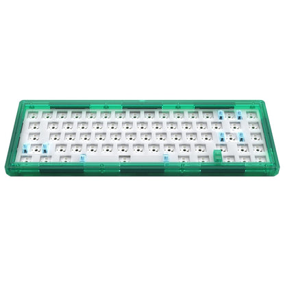 Rynx | Hot Swap Wave Wired RGB Backlight Custom Mechanical Keyboard Kit (Green Transparent)