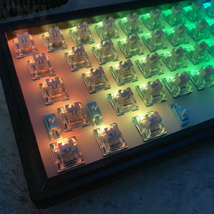 Rynx | Hot Swap Wave Wired RGB Backlight Custom Mechanical Keyboard Kit (Green Transparent)