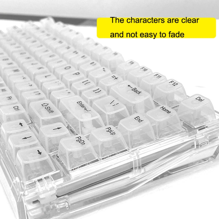 Rynx | 130 Keys MDA Height Mechanical Keyboard Transparent Keycap (Black Transparent)