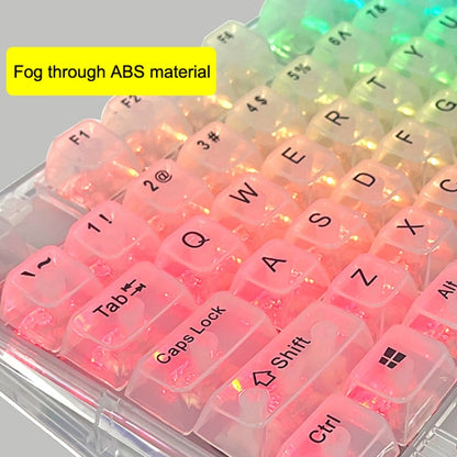 Rynx | 130 Keys MDA Height Mechanical Keyboard Transparent Keycap (Black Transparent)