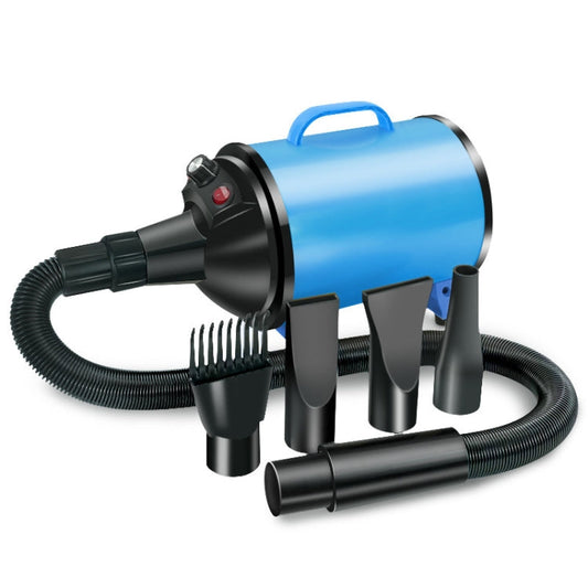 2100W Dog Hair Dryer Stepless Speed Hair Dryer Pet Water Blower 220V AU Plug (Black and Blue)
