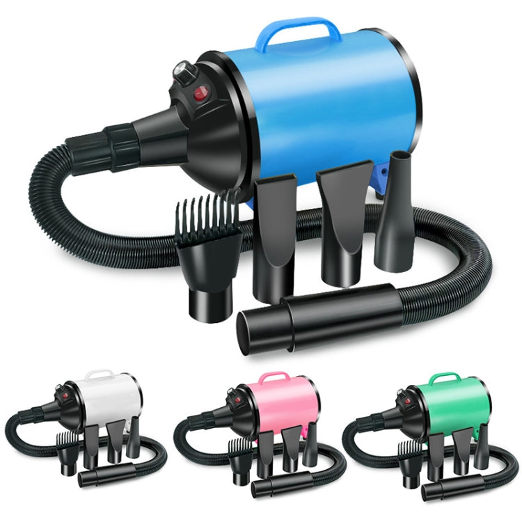 2100W Dog Hair Dryer Stepless Speed Hair Dryer Pet Water Blower 220V AU Plug (Black and Blue)