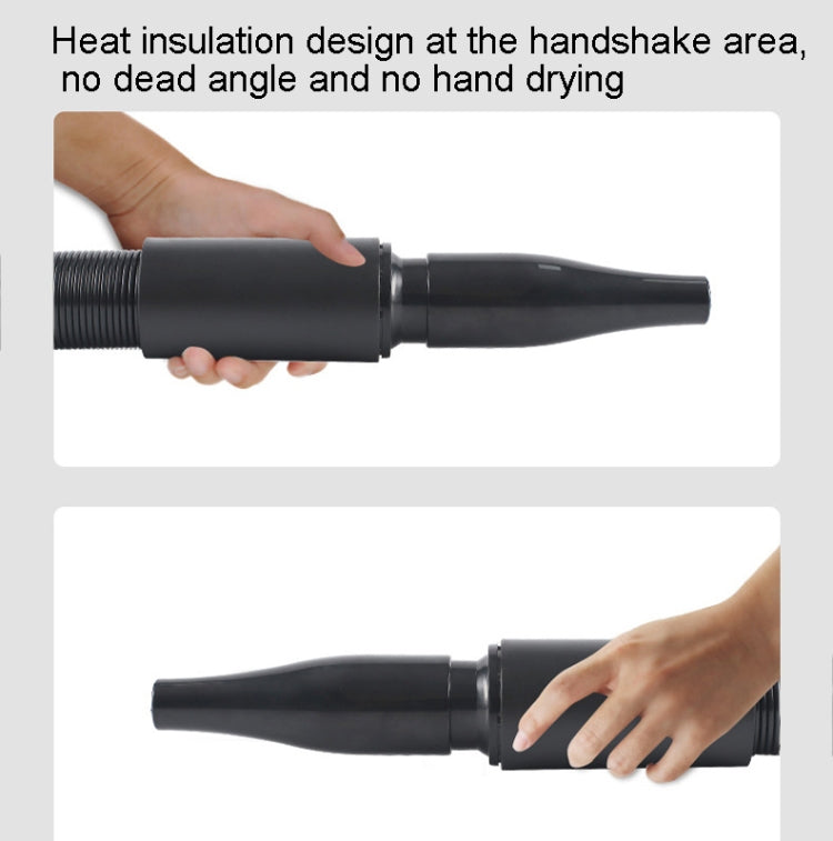 2100W Dog Dryer Stepless Speed Pet Hair Dryer With Vacuum 220V EU Plug (Pure Black)