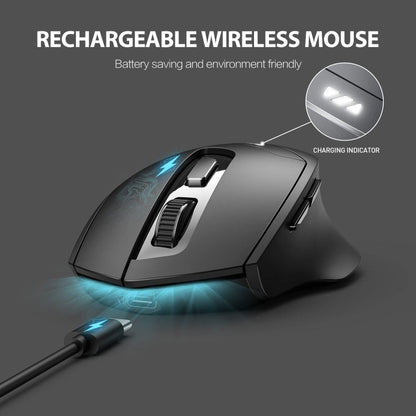 Rynx | Inphic DR01 Bluetooth 3 Mode Wireless Mouse Charging Silent Office Gaming Laptop Computer Home Use (Black)