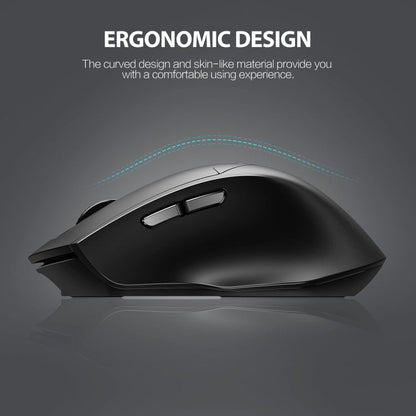 Rynx | Inphic DR01 Bluetooth 3 Mode Wireless Mouse Charging Silent Office Gaming Laptop Computer Home Use (Black)