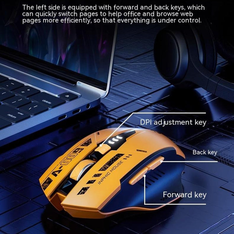 Rynx | Inphic A9 Bluetooth 3-Mode Mouse Silent Charging Mechanical Feel Wireless Mouse