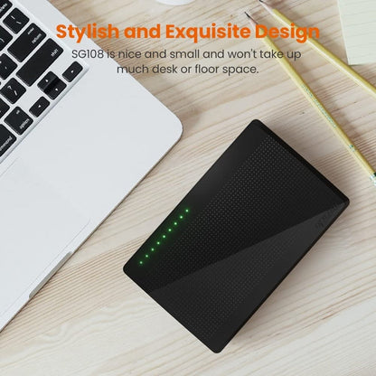 Rynx | Tenda SG108 100/1000M Desktop Network Switch 8 Port Gigabit Desktop Switch Ethernet Switch LAN Hub (AU Plug)