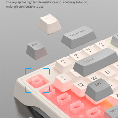 Rynx | K-Snake Wired E-Sports Keyboard Mouse Mechanical Feel 98 Keys Desktop Computer Laptop Keyboard, Style: Single Keyboard (Pink)