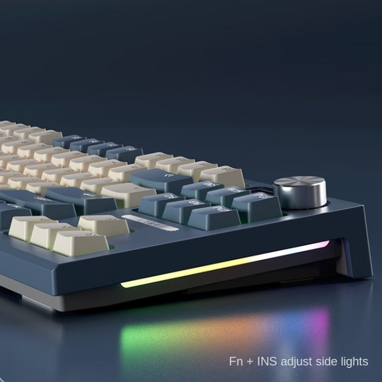 Rynx | LANGTU LT84 Mechanical Luminous Keyboard, Style: Wired Single Mode Silver Gray Shaft (Dawn)