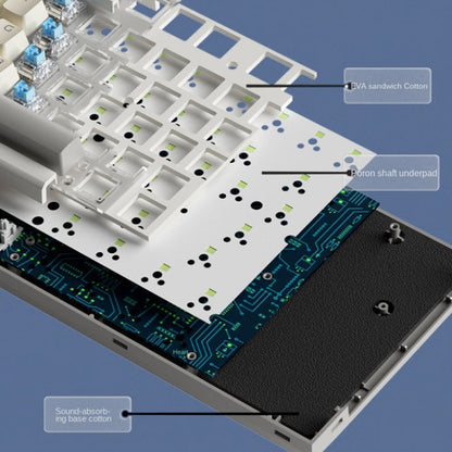 Rynx | LANGTU LT84 Mechanical Illuminated Keyboard, Style: Wired Single Mode Green Switch (White)