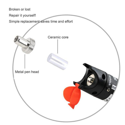 Rynx | 10 Pieces 7mm Ceramic Core Replacement Parts for Fiber Optic Visualization Fault Finder