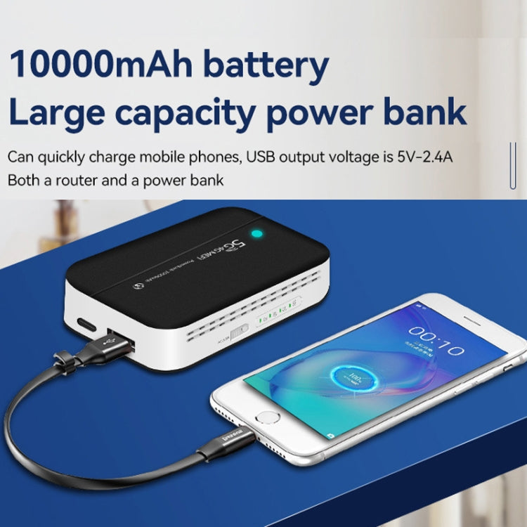 Rynx | PW100 4G LTE Mobile Router USB Hotspot Portable Power Bank Pocket WLAN (Black)