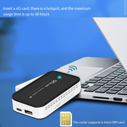 Rynx | PW100 4G LTE Mobile Router USB Hotspot Portable Power Bank Pocket WLAN (Black)