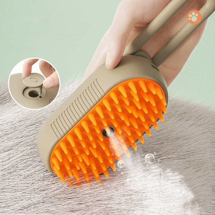 Pet Electric Spray Comb Rechargeable Cat Steam Brush Cleaning Tool (Coffee)