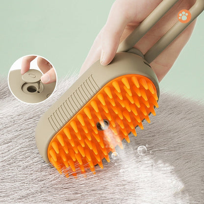 Pet Electric Spray Comb Rechargeable Cat Steam Brush Cleaning Tool (Coffee)