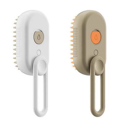 Pet Electric Spray Comb Rechargeable Cat Steam Brush Cleaning Tool (Coffee)