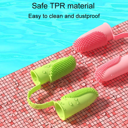 2 Piece Pet Tooth Cleaning Dual Finger Toothbrush Dogs and Cats Oral Cleaning Tools (Grass Yellow)