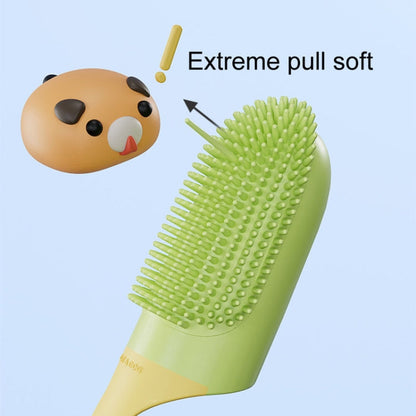 Pets Finger Toothbrush With Handle Dogs And Cats Oral Cleaning Tools (White)