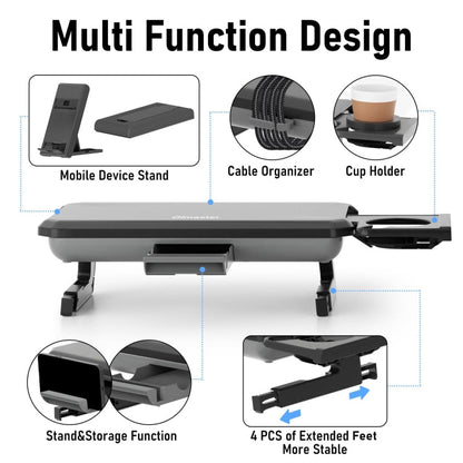 Rynx | Oimaster Monitor stand height adjustable laptop holder with storage drawer, specification: upgrade