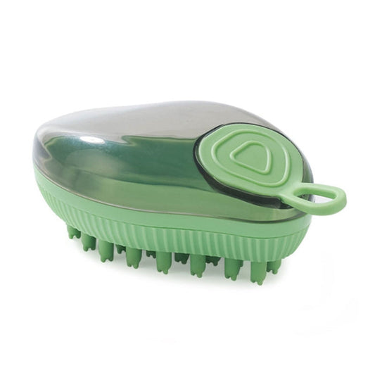 Dog Cleaning Accessories Refillable Shower Gel Type Cats Dog Massage Bath Brush, Style: Thick End (Green)