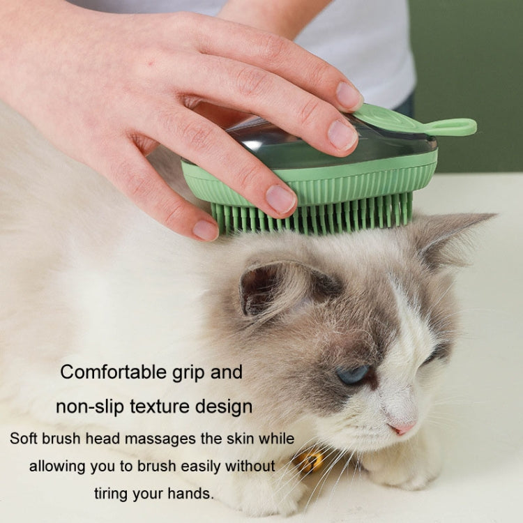 Dog cleaning supplies refillable shower gel type cat dog massage bath brush, style: fine tip (green)