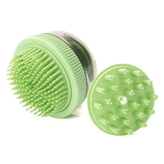 Animal cleaning accessories capsule refillable shower gel type cats dogs bathing massage brush (Green)