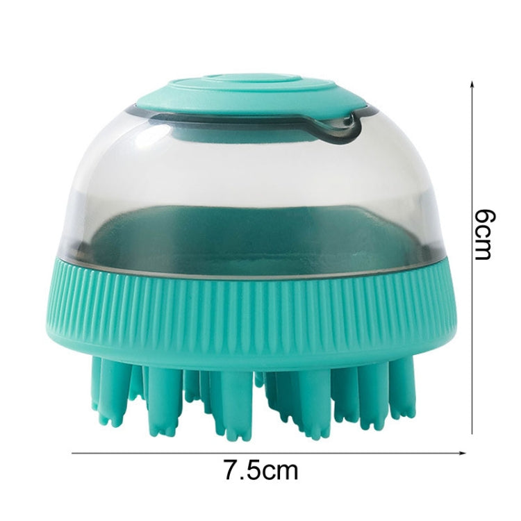 Animal cleaning accessories capsule refillable shower gel type cats dogs bathing massage brush (Green)