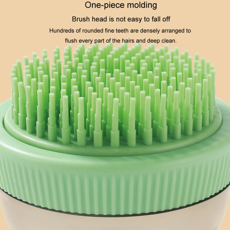 Animal cleaning accessories capsule refillable shower gel type cats dogs bathing massage brush (Green)