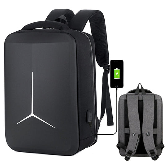Rynx | 15 Inch Multifunctional Waterproof Business Sport Laptop Backpack with USB Port (Black)