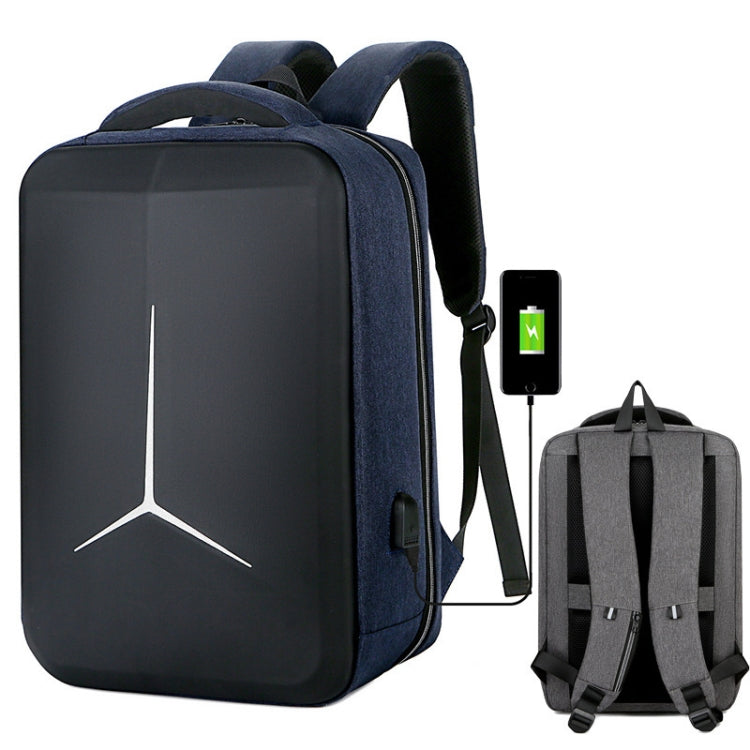 Rynx | 15 Inch Multifunctional Waterproof Business Sports Laptop Backpack with USB Port (Navy Blue)