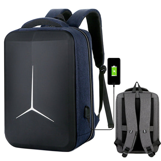 Rynx | 15 Inch Multifunctional Waterproof Business Sports Laptop Backpack with USB Port (Navy Blue)