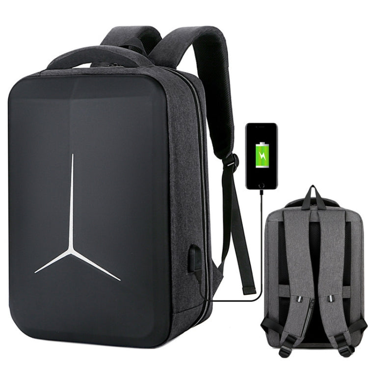 Rynx | 15 Inch Multifunctional Waterproof Business Sports Laptop Backpack with USB Port (Dark Gray)