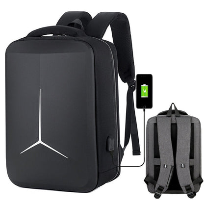 Rynx | 17 Inch Multifunctional Waterproof Business Sports Laptop Backpack with USB Port (Black)