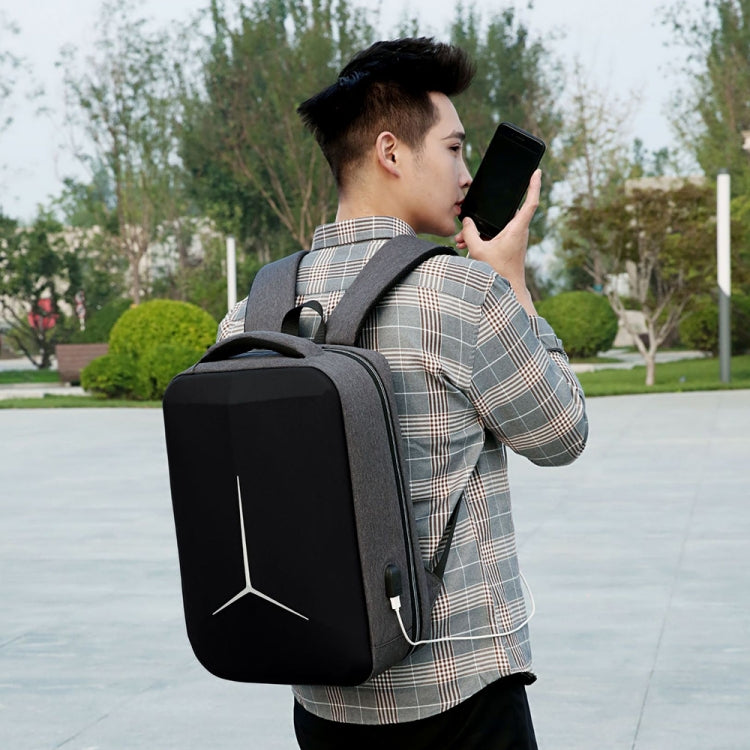 Rynx | 15 Inch Multifunctional Waterproof Business Sport Laptop Backpack with USB Port (Black)
