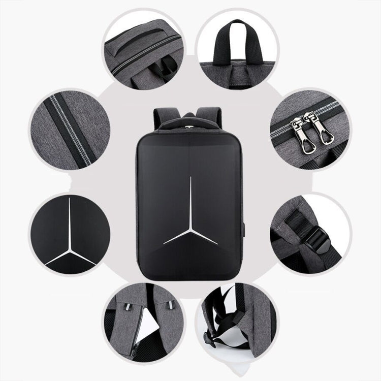 Rynx | 15 Inch Multifunctional Waterproof Business Sport Laptop Backpack with USB Port (Black)