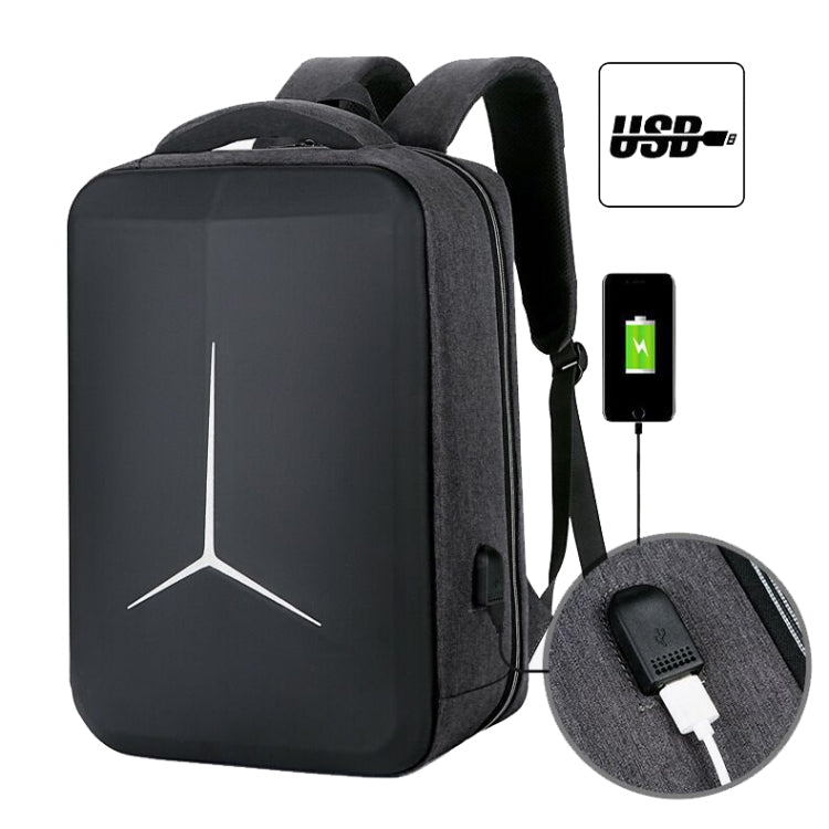 Rynx | 15 Inch Multifunctional Waterproof Business Sport Laptop Backpack with USB Port (Black)