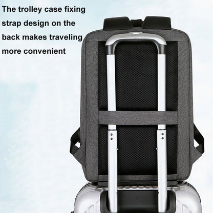 Rynx | 15 Inch Multifunctional Waterproof Business Sport Laptop Backpack with USB Port (Black)