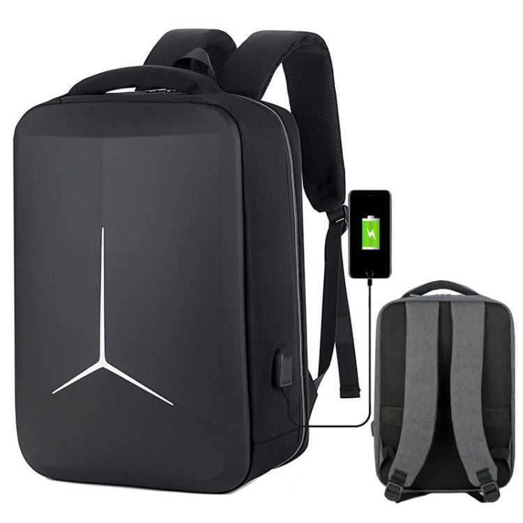 Rynx | 15 Inch Large Capacity Waterproof Business Commute Laptop Backpack with USB Port (Simplified Black)