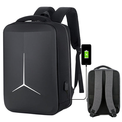 Rynx | 15 Inch Large Capacity Waterproof Business Commute Laptop Backpack with USB Port (Simplified Black)