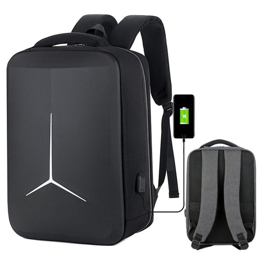 Rynx | 15 Inch Large Capacity Waterproof Business Commute Laptop Backpack with USB Port (Simplified Black)