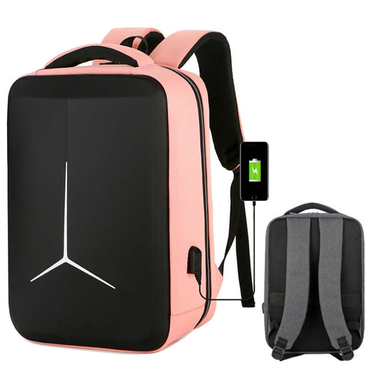 Rynx | 15 Inch Large Capacity Waterproof Business Commuter Laptop Backpack with USB Port (Simplified Pink)