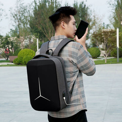 Rynx | 15 Inch Large Capacity Waterproof Business Commute Laptop Backpack with USB Port (Simplified Black)